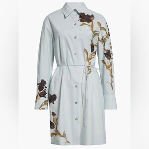 Vince Light Blue Floral Long Sleeve Dress
